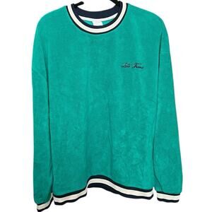 iets frans Green Fleece Crewneck Sweatshirt Lounge Euro-Streetwear - XL